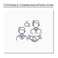 Respectfulness line icon Royalty Free Stock Photo