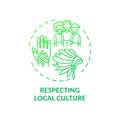 Respecting local culture concept icon Royalty Free Stock Photo