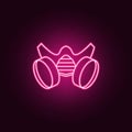 respirator icon. Elements of pest control and insect in neon style icons. Simple icon for websites, web design, mobile app, info Royalty Free Stock Photo