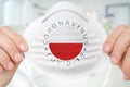 Respirator mask with flag of Poland - Coronavirus COVID-19 conce