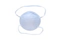 Respirator mask type n95 for breathing protection isolated over white background Royalty Free Stock Photo