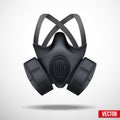 Respirator mask. Vector white background