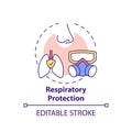 Respiratory protection concept icon