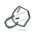 Respiratory Protective Mask - KN95 - Icon Royalty Free Stock Photo