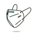 Respiratory Protective Mask - KN95 - Icon Royalty Free Stock Photo