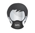 Respiratory Protective Mask - N95 - Icon Royalty Free Stock Photo