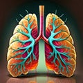 Anatomy Masterpiece: 3D Illustration Showcasing the Complexity of Lungs