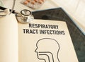 Respiratory tract infections or rhinovirus infections are shown using the text Royalty Free Stock Photo
