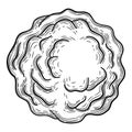 Respiratory virus icon, outline hand drawn style Royalty Free Stock Photo