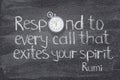 Respond spirit Rumi