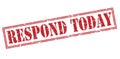 Respond today red stamp Royalty Free Stock Photo