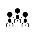 Black solid icon for Respondents, defendant and person Royalty Free Stock Photo