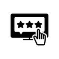 Black solid icon for Response, repercussion and feedback Royalty Free Stock Photo