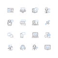 Response line icons collection. React, Answer, Feedback, Acknowledge, Reply, Counter, Retort vector and linear