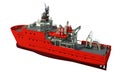 Response and Rescue Ship 3D rendering vessel on white background Royalty Free Stock Photo