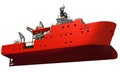 Response and Rescue Ship 3D rendering vessel on white background Royalty Free Stock Photo