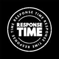 Response Time text stamp, concept background