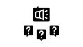 responses to media inquiries glyph icon animation