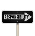Responsibility Passing Job Duty Work Delegate One Way Sign Royalty Free Stock Photo
