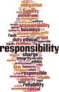 Responsibility word cloud