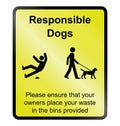 Responsible dogs Information Sign