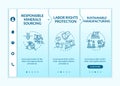 Responsible production onboarding vector template Royalty Free Stock Photo