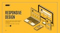 Responsive design landing page, page construction