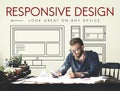 Responsive Design Layout Webpage Template Concept Royalty Free Stock Photo