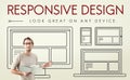 Responsive Design Layout Webpage Template Concept Royalty Free Stock Photo