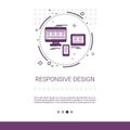 Responsive Design Phone Tablet Desktop Device Screen Banner With Copy Space Royalty Free Stock Photo