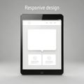 Responsive design on tablet Royalty Free Stock Photo