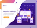 Responsive design web banner Royalty Free Stock Photo