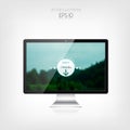 Responsive hipster travel web design. Adaptive user interface. Digital devises. Monitor. Web site template concept.