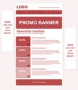 Responsive newsletter template with banners