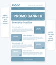 Responsive newsletter template with banners