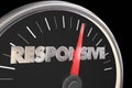 Responsive Speedometer Fast Service Attention