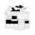 Responsive web design abstract concept vector illustration. Royalty Free Stock Photo
