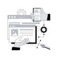 Responsive web design abstract concept vector illustration. Royalty Free Stock Photo