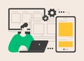 Responsive web design abstract concept vector illustration. Royalty Free Stock Photo