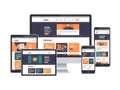Responsive web design across various devices and screen sizes Royalty Free Stock Photo