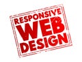 Responsive Web Design is an approach to web design that aims to make web pages render well on a variety of devices and screen Royalty Free Stock Photo