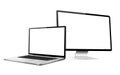 Responsive web design computer display with laptop isolated Royalty Free Stock Photo
