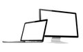 Responsive web design computer display with laptop Royalty Free Stock Photo