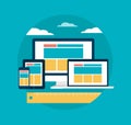 Responsive web design concept illustration Royalty Free Stock Photo