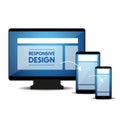 Responsive web design concept vector Royalty Free Stock Photo