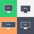 Responsive web design on different monitors Royalty Free Stock Photo