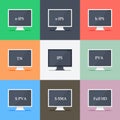 Responsive web design on different monitors Royalty Free Stock Photo