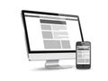 Responsive web design display Royalty Free Stock Photo