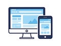 Responsive web design display Royalty Free Stock Photo