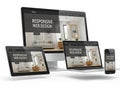 Responsive web design display on multiple devices Royalty Free Stock Photo